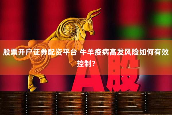 股票开户证券配资平台 牛羊疫病高发风险如何有效控制？